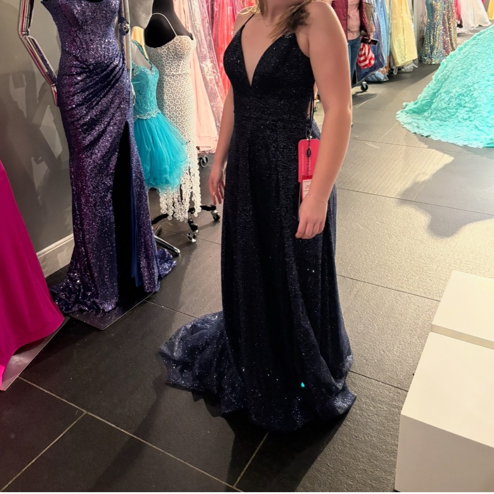 Elegant Navy Blue Gown